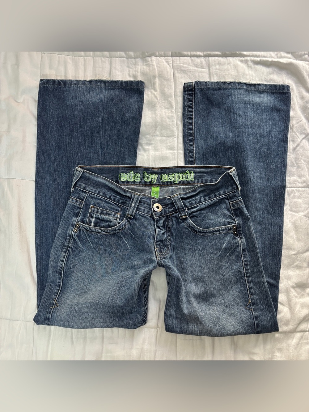 edc by espirit wide leg low rise jeans